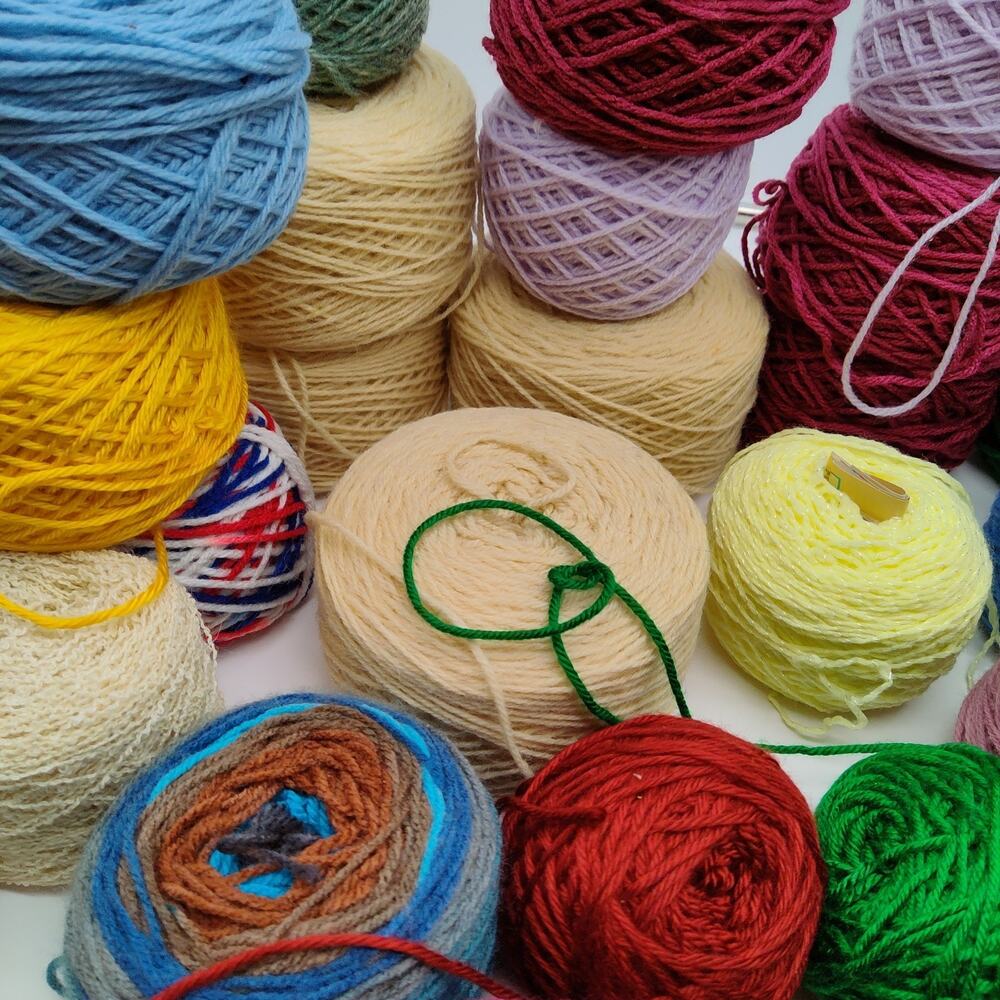 43X Mixed Lion Brand Caron Cakes Yarn Lot Multicolor Wool Acrylic Skeins Balls - Picture 5 of 11